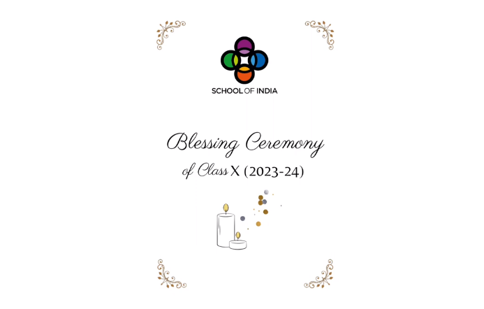 BLESSING CEREMONY-STD X, BATCH OF 2023-24